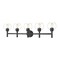 Z-Lite Sutton Vanity, 5-Light, 39.5 In.W x 7 In.L x 10.25 In.H, Matte Black/Clear 7502-5V-MB - alternate 1